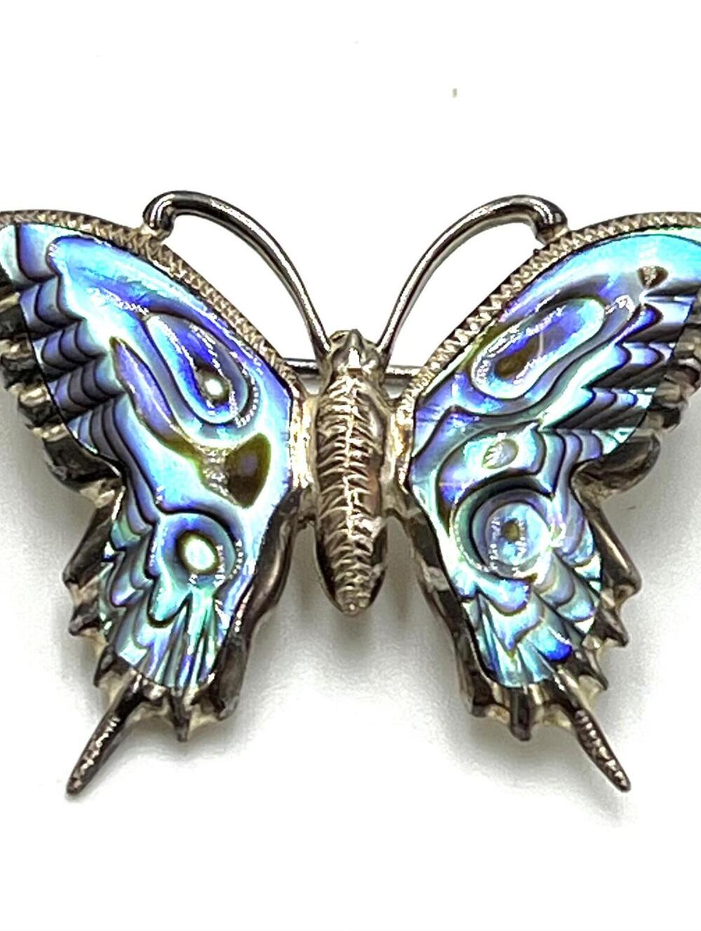 Ataahua Sterling Silver Abalone/Paua Shell Butterfly Brooch